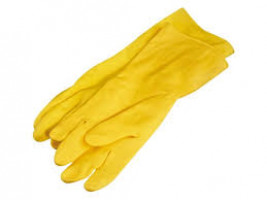 Huishoudhandschoen latex geel 300mm