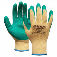 Hoveniershandschoen M-GRIP latex groen maat XL/10, 12paar