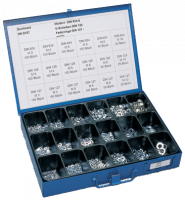Assortimentskoffer FS Moeren, sluitringen en veerringen M3 - M10 verzinkt DIN 934 en DIN 125 en DIN127