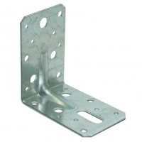 Hoeken L90xB65xH90mm verstelbaar met steun verzinkt, 50stuks