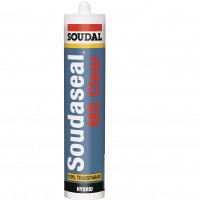 Lijmkit SOUDAL MS CLEAR polymeer lijmkit 290ml glashelder, 12stuks